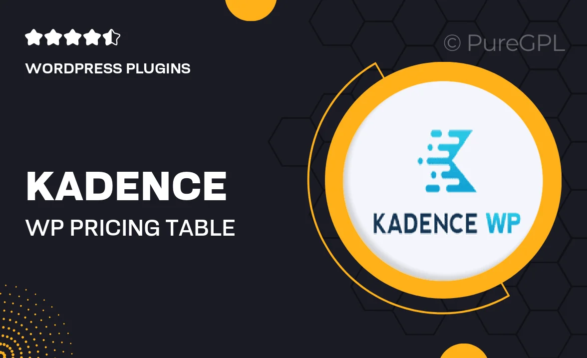 Kadence wp | Pricing Table