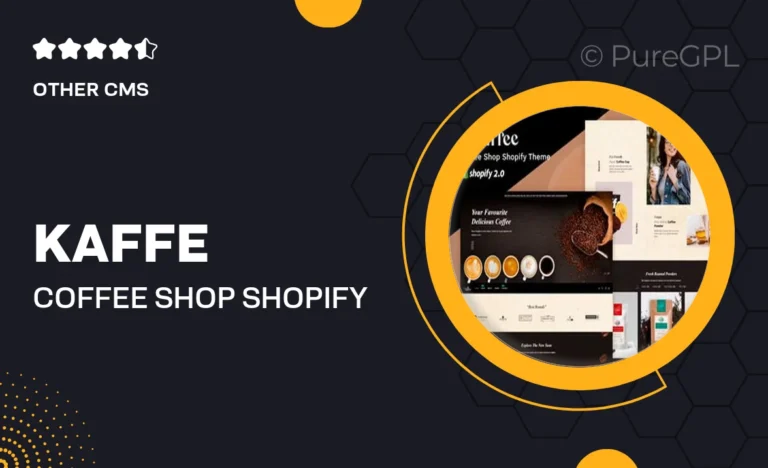 kaffe coffee shop shopify theme