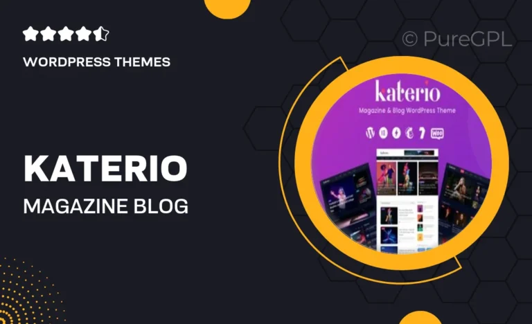 katerio magazine blog wordpress theme