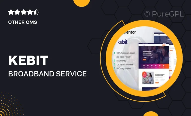 kebit broadband service provider internet elementor template kit