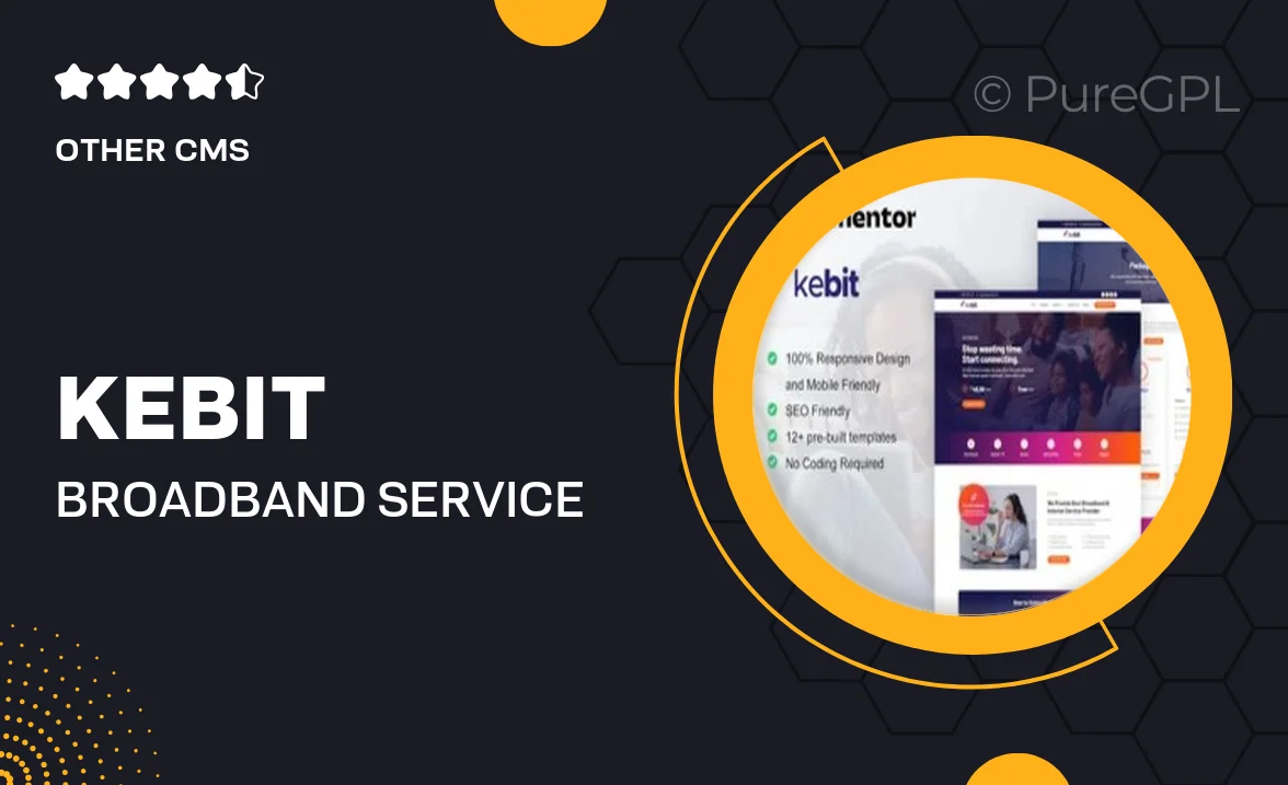 Kebit – Broadband Service Provider & Internet Elementor Template Kit