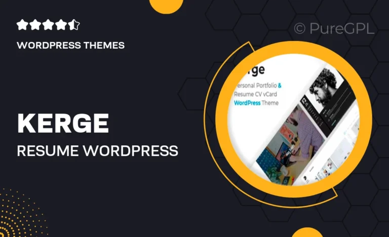 kerge resume wordpress theme