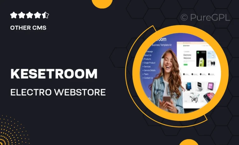 kesetroom electro webstore elementor template kit