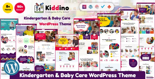 kiddino kids kindergarten wordpress theme 1