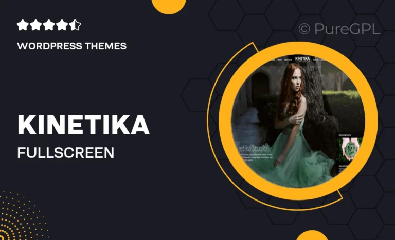 kinetika fullscreen photography theme