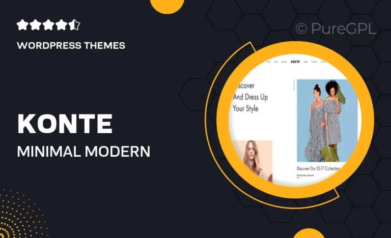 konte minimal modern woocommerce wordpress theme
