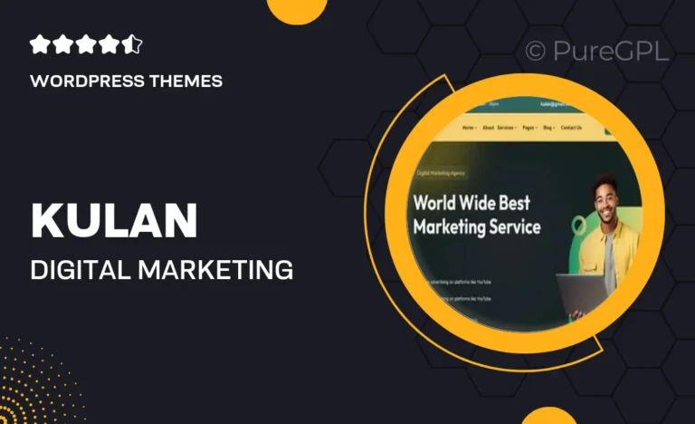 kulan digital marketing agency wordpress theme