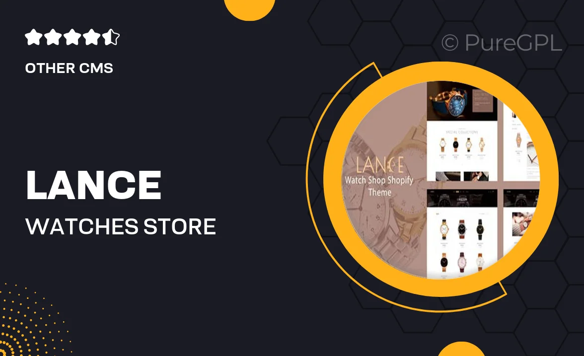Lance – Watches Store Shopify Theme