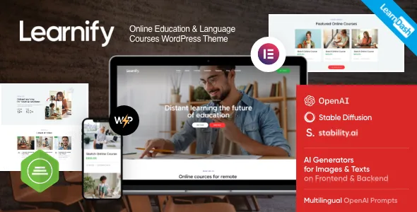 learnify online education courses wordpress theme 1