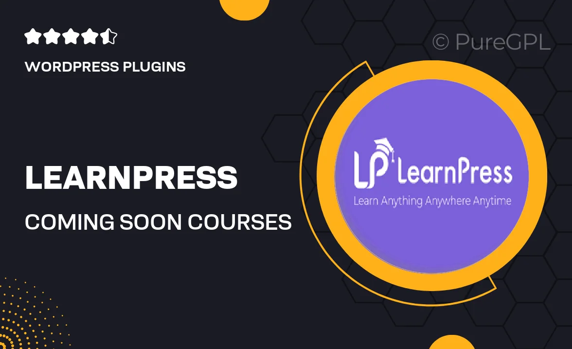 Learnpress | Coming Soon Courses