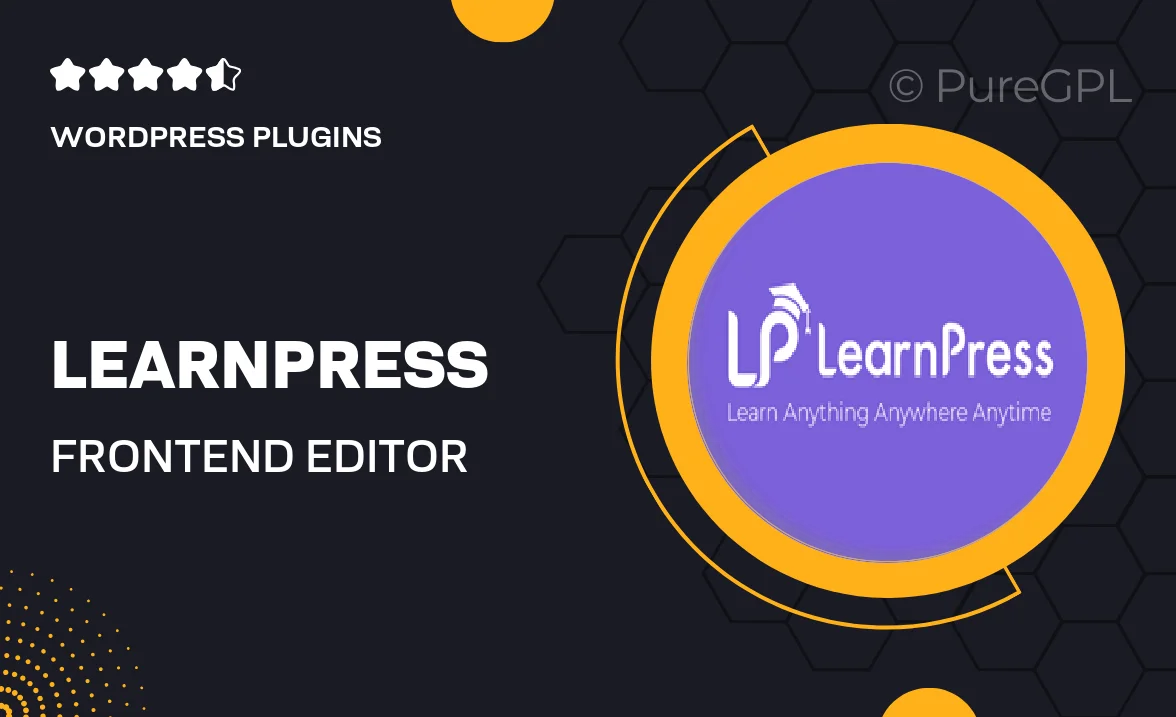Learnpress | Frontend Editor