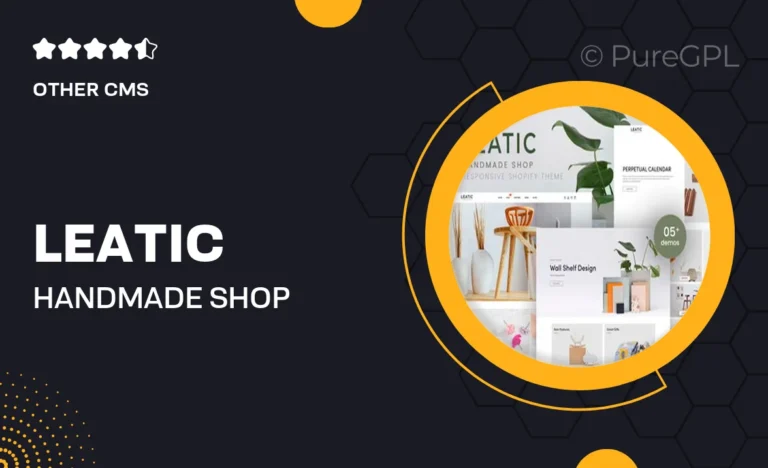 leatic handmade shop responsive shopify theme