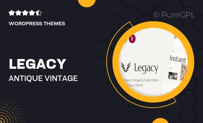 legacy antique vintage collectibles wordpress theme