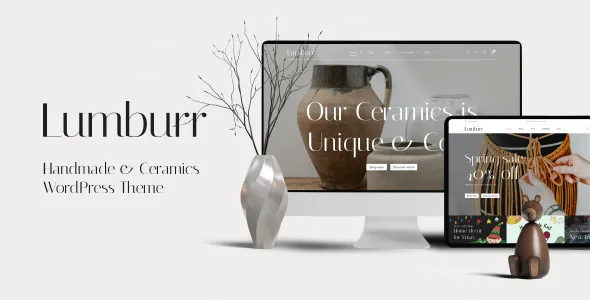 lumburr handmade ceramics wordpress theme 1