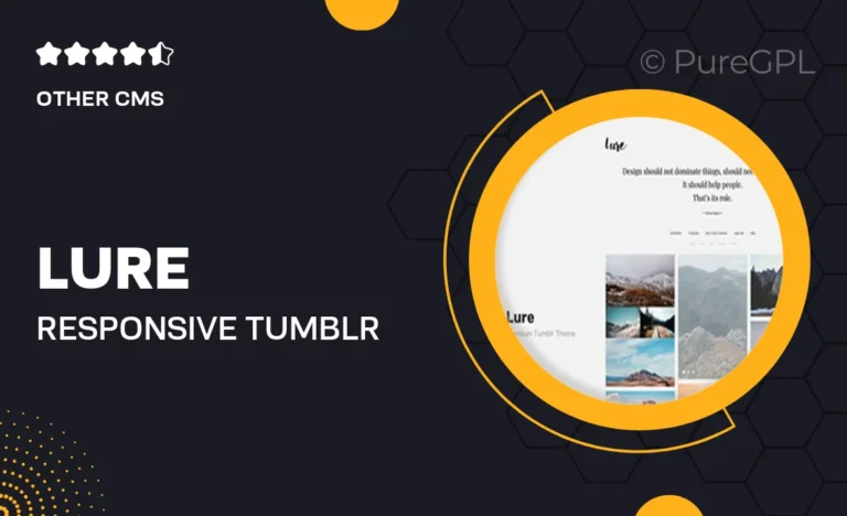 lure responsive tumblr theme for photographers