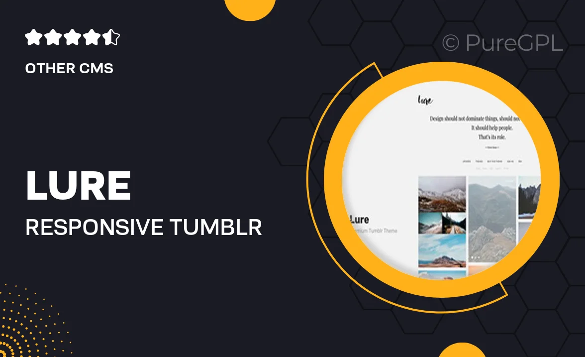 Lure – Responsive Tumblr Theme for Photographers