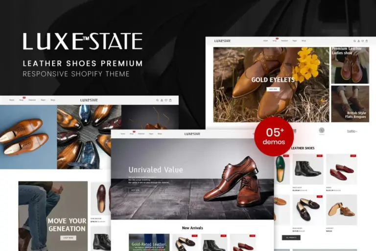luxestate leather shoes premium shopify theme 1