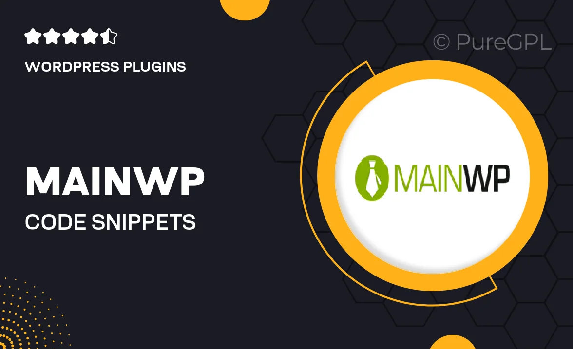 Mainwp | Code Snippets Extension