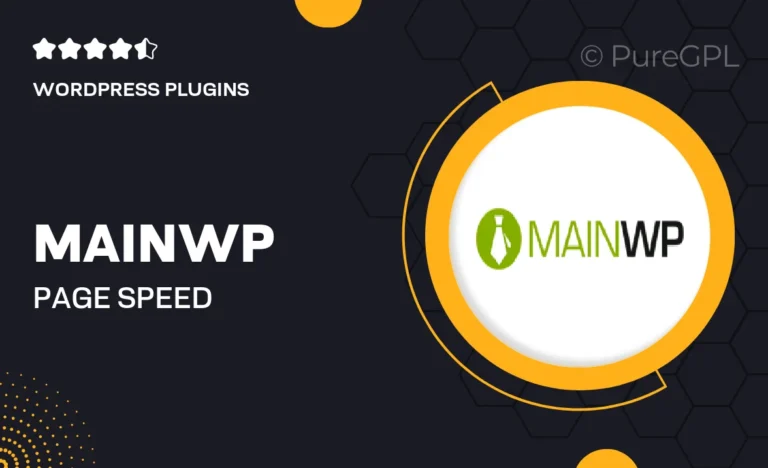 mainwp page speed extension