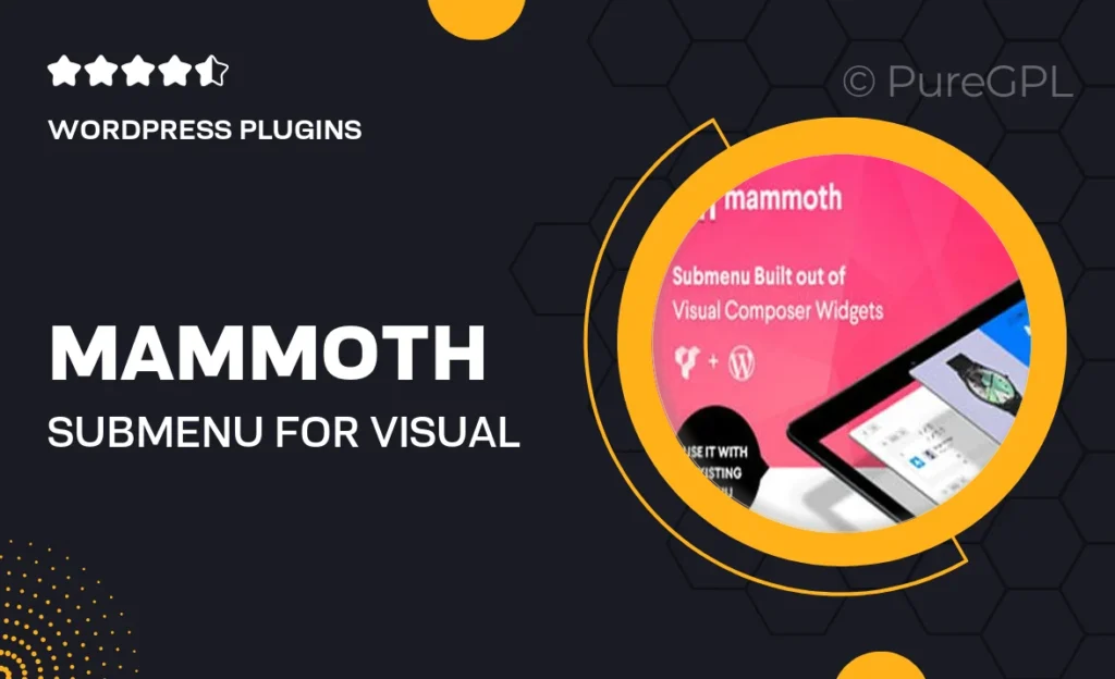 Mammoth Submenu for Visual Composer 37 Mammoth Submenu for Visual Composer