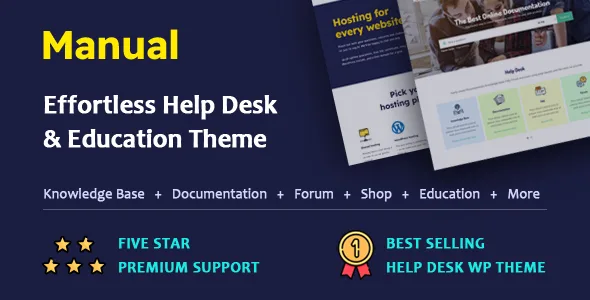 manual documentation knowledge base education wordpress theme 1