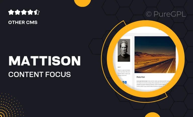 mattison content focus tumblr theme