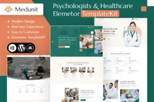 Medunit – Psychology & Health Care Elementor Template Kit