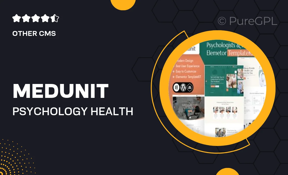 Medunit – Psychology & Health Care Elementor Template Kit