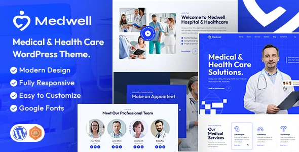 medwell medical health care wordpress theme 1