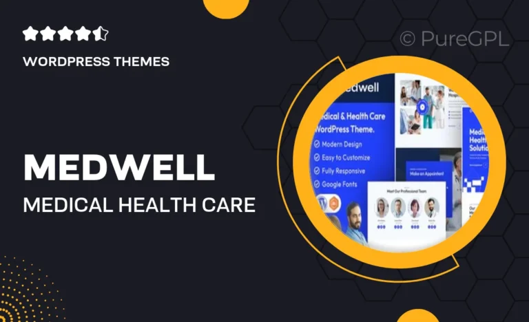 medwell medical health care wordpress theme