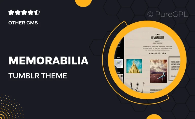memorabilia tumblr theme
