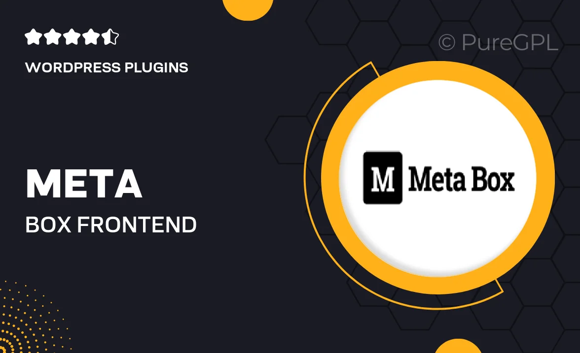 Meta box | Frontend Submission