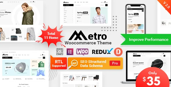 metro minimal woocommerce wordpress theme 1