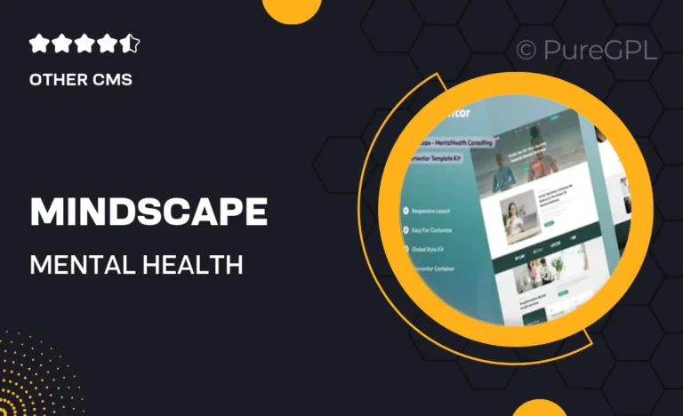 mindscape mental health consulting elementor template kit