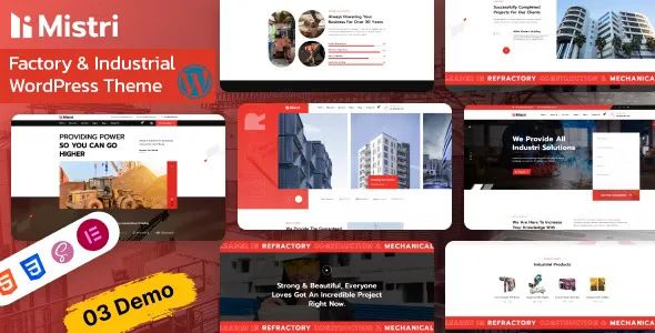 mistri factory industrial wordpress theme 1