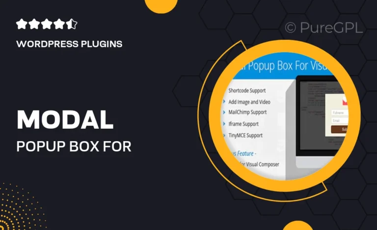 modal popup box for visual composer