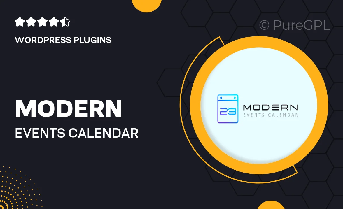 Modern events calendar | Elementor Shortcode Builder