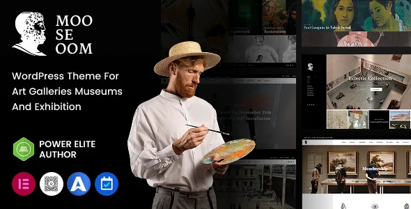 mooseoom art gallery museum exhibition wordpress theme 1