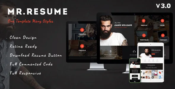 morgan resume vcard personal profile and portfolio wp theme 1
