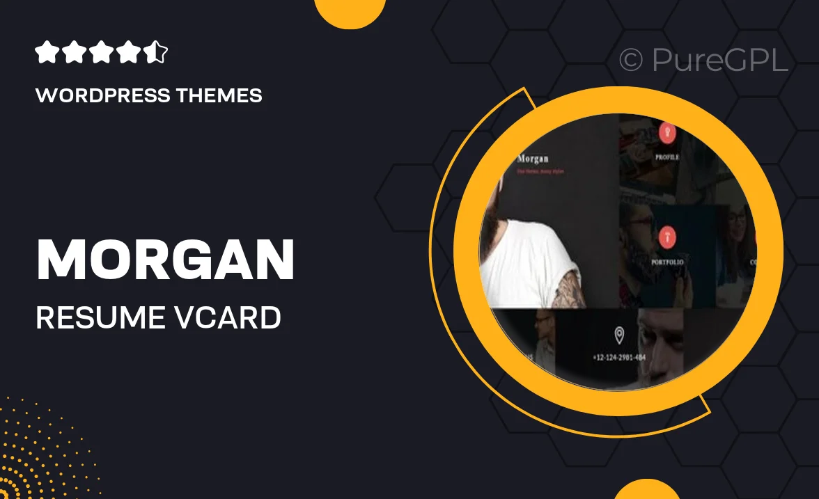 Morgan – Resume, vCard, Personal, Profile and Portfolio WP Theme