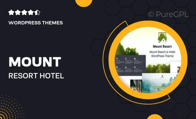 mount resort hotel wordpress theme