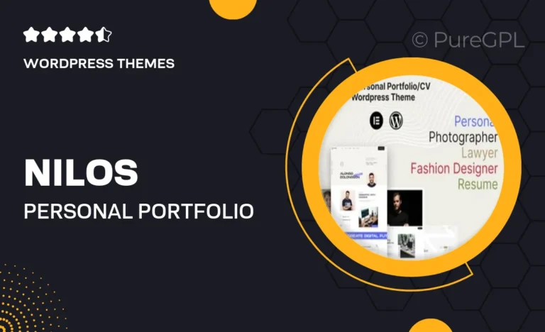 nilos personal portfolio wordpress theme