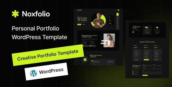 noxfolio personal portfolio resume wordpress theme 1