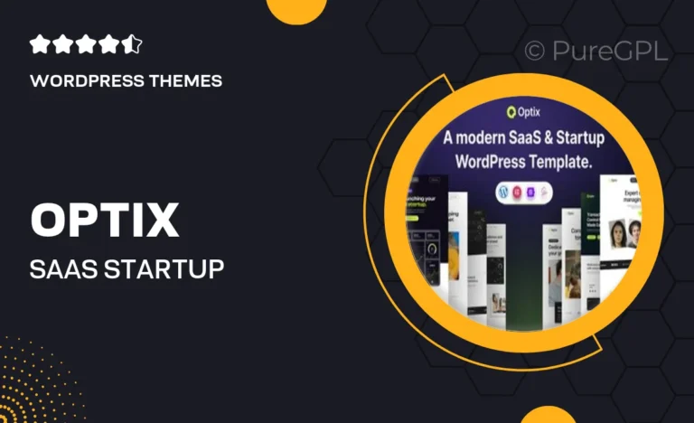 optix saas startup wordpress theme