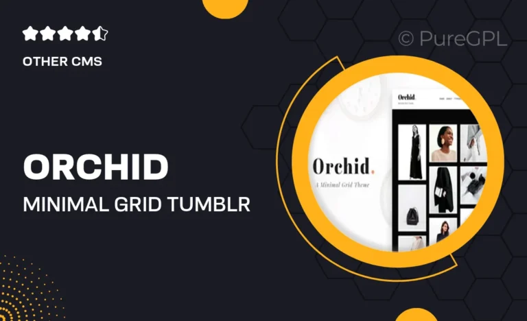 orchid minimal grid tumblr theme