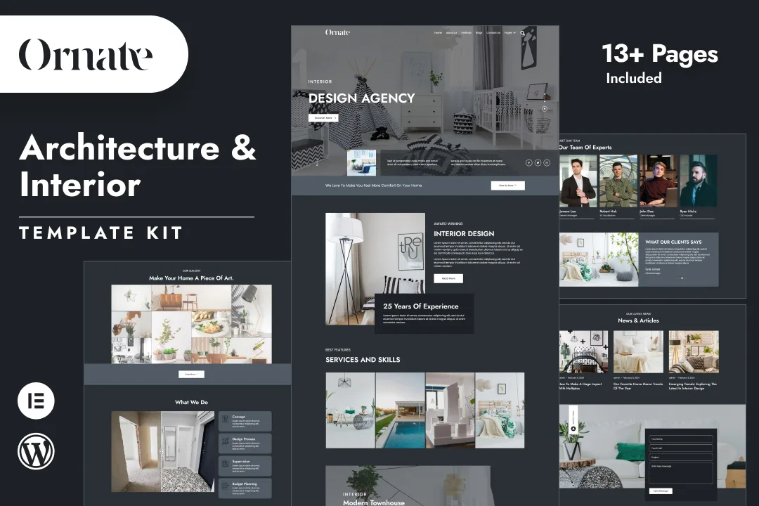 Ornate – Architecture Interior Design Elementor Template Kit