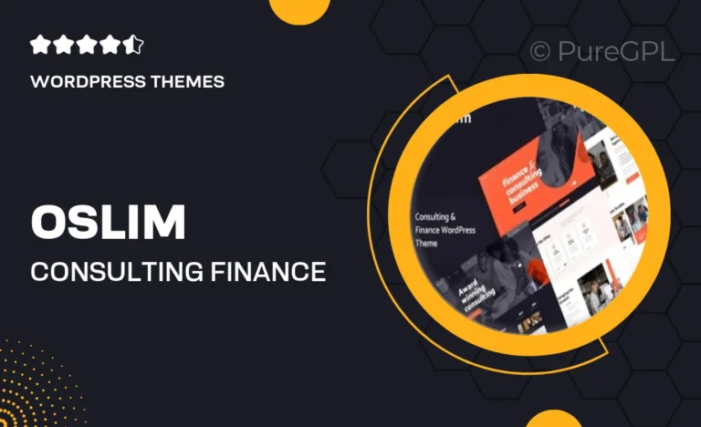 oslim consulting finance wordpress theme