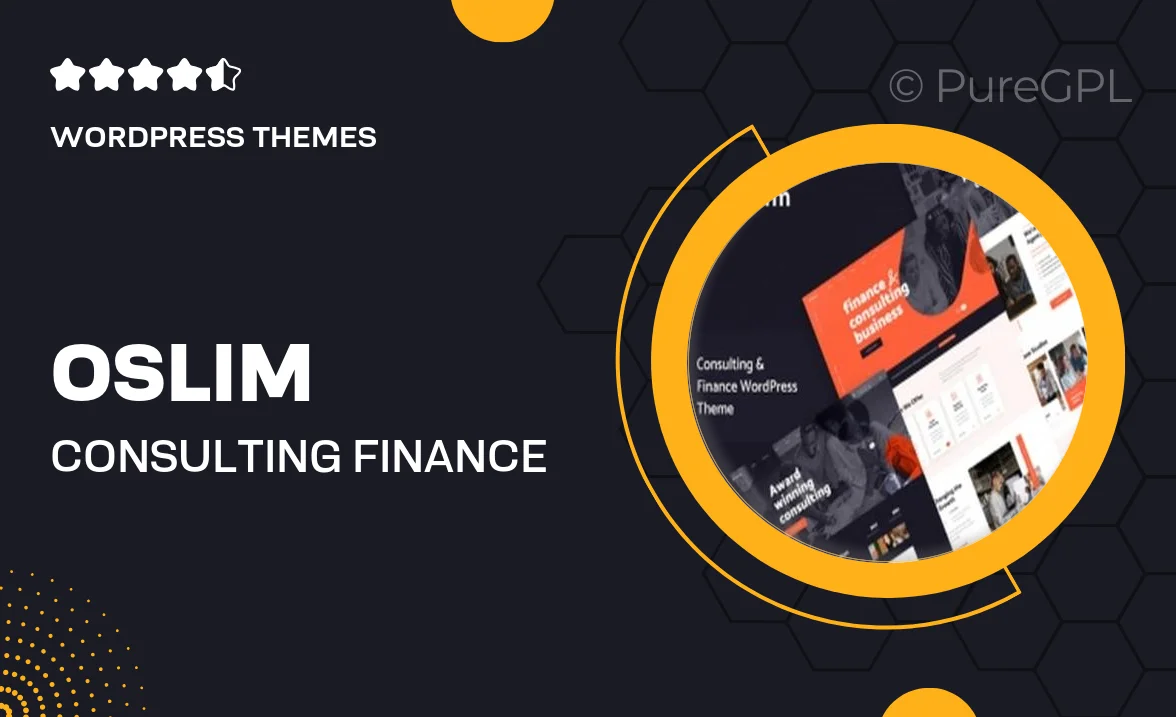 Oslim – Consulting & Finance WordPress Theme