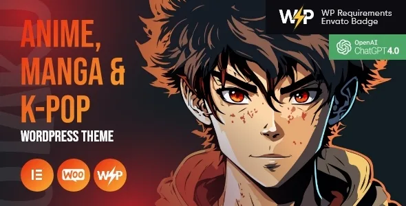 otaku anime manga k pop wordpress theme 1
