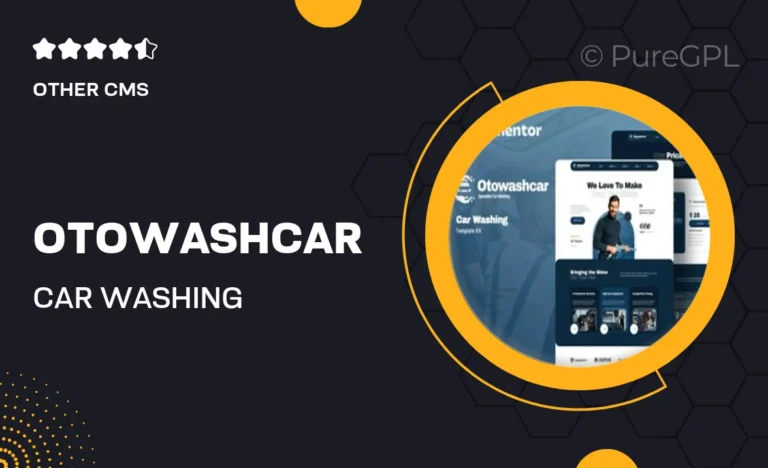 otowashcar car washing elementor template kit 1